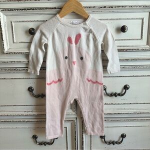 Angel Dear Pink and White Romper Size 6-12M